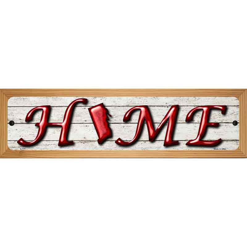 Rhode Island Home State Outline Novelty Metal Street Sign 19" x 5.5" (WB-K)