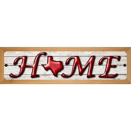 Texas Home State Outline Novelty Metal Street Sign 19" x 5.5" (WB-K)