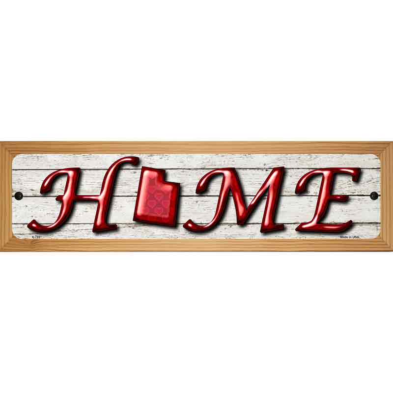 Utah Home State Outline Novelty Metal Street Sign 19" x 5.5" (WB-K)