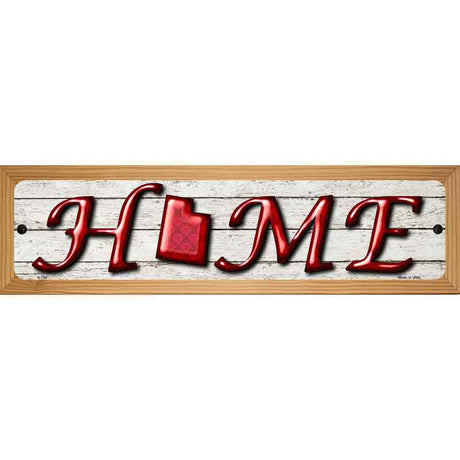 Utah Home State Outline Novelty Metal Street Sign 19" x 5.5" (WB-K)