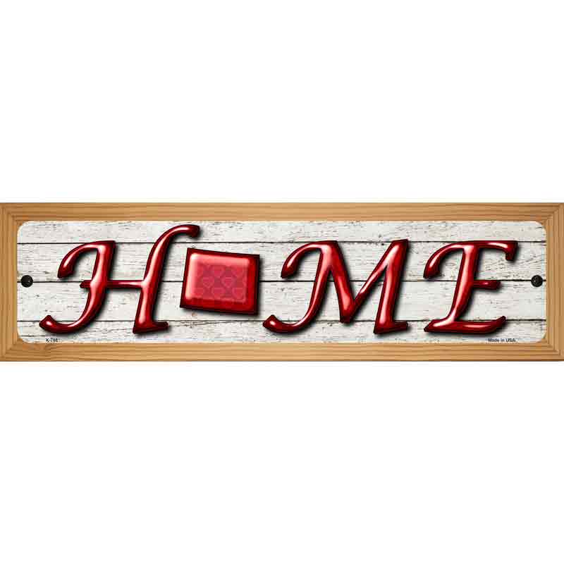 Wyoming Home State Outline Novelty Metal Street Sign 19" x 5.5" (WB-K)