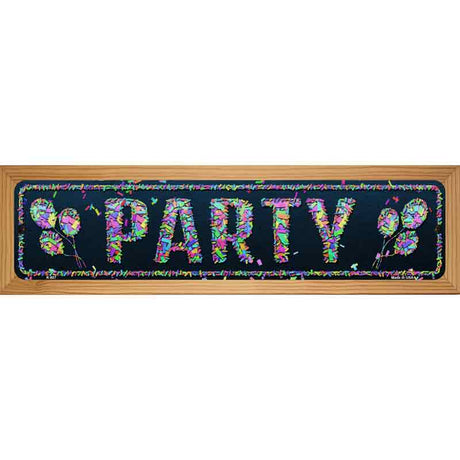 Party Confetti Novelty Metal Street Sign 19" x 5.5" (WB-K)