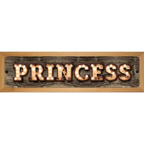 Princess Bulb Lettering Novelty Metal Street Sign 19" x 5.5" (WB-K)