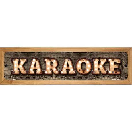 Karaoke Bulb Lettering Novelty Metal Street Sign 19" x 5.5" (WB-K)