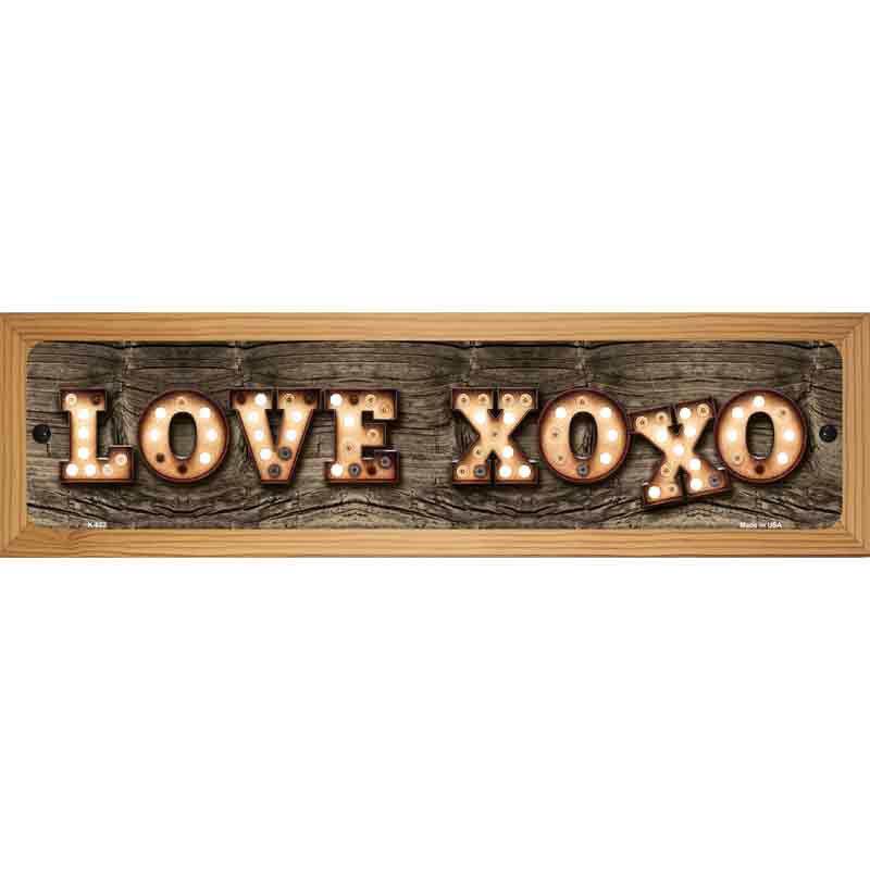 Love XOXO Bulb Lettering Novelty Metal Street Sign 19" x 5.5" (WB-K)