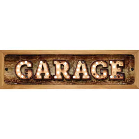 Garage Bulb Lettering Novelty Metal Street Sign 19" x 5.5" (WB-K)