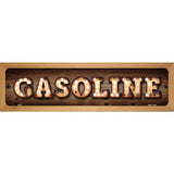 Gasoline Bulb Lettering Novelty Metal Street Sign 19" x 5.5" (WB-K)