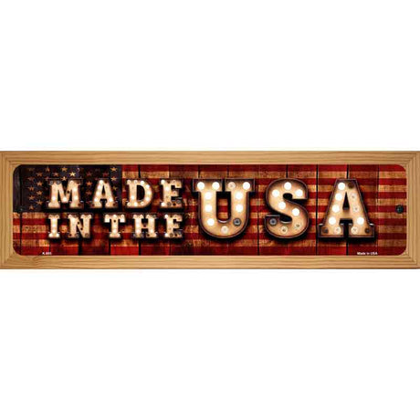 Made in the USA Bulb Lettering American Flag Novelty Metal Street Sign 19" x 5.5" (WB-K)