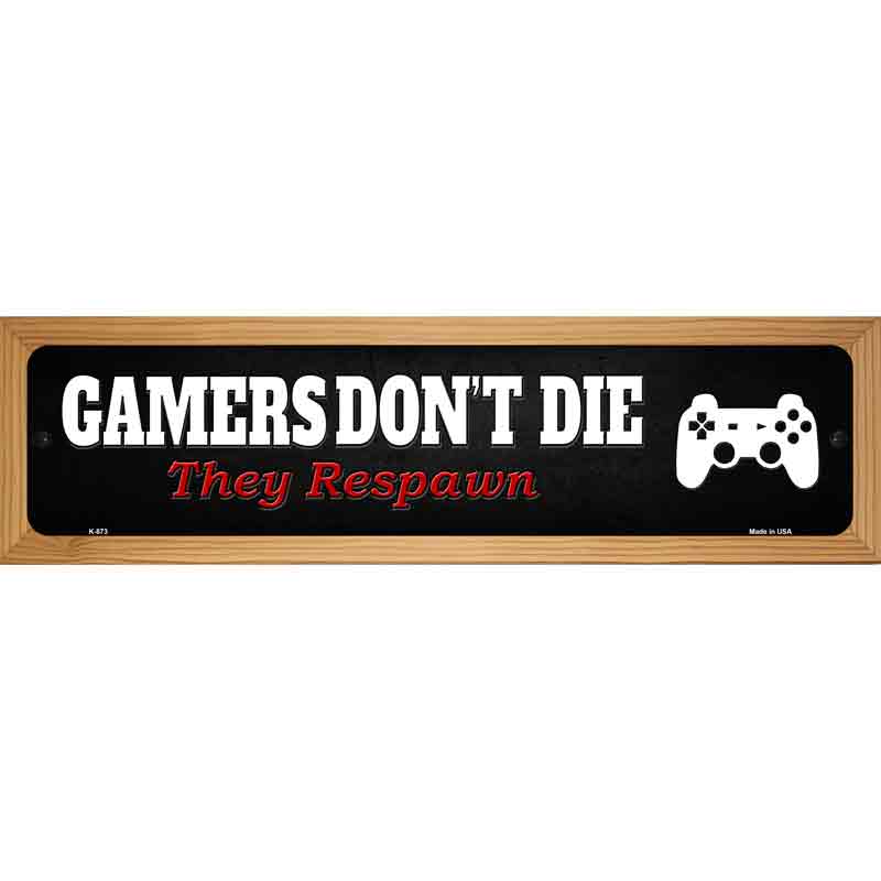 Playstation Gamers Dont Die Novelty Metal Street Sign 19" x 5.5" (WB-K)