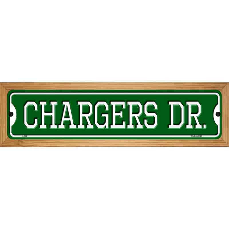 Chargers Dr Novelty Metal Street Sign 19" x 5.5" (WB-K)