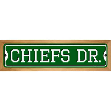 Chiefs Dr Novelty Metal Street Sign 19" x 5.5" (WB-K)