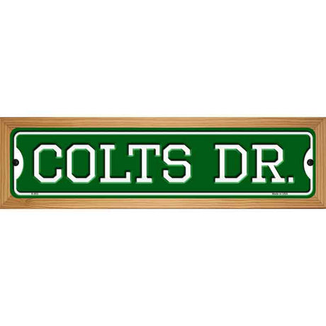 Colts Dr Novelty Metal Street Sign 19" x 5.5" (WB-K)