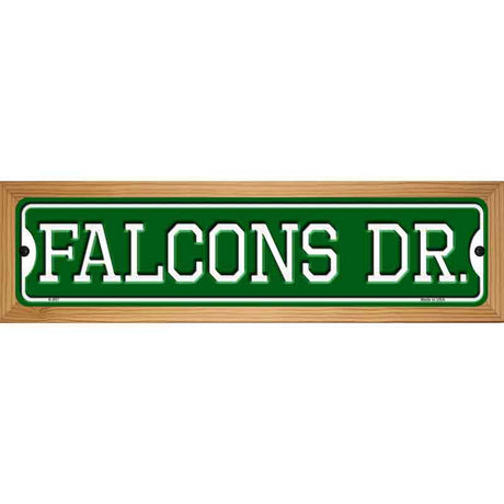 Falcons Dr Novelty Metal Street Sign 19" x 5.5" (WB-K)