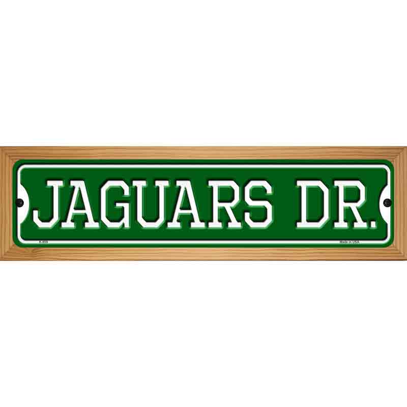 Jaguars Dr Novelty Metal Street Sign 19" x 5.5" (WB-K)