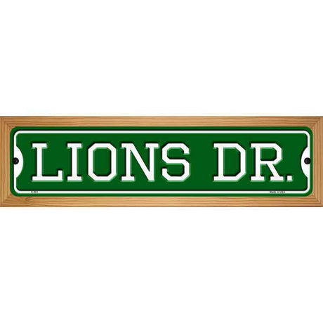 Lions Dr Novelty Metal Street Sign 19" x 5.5" (WB-K)