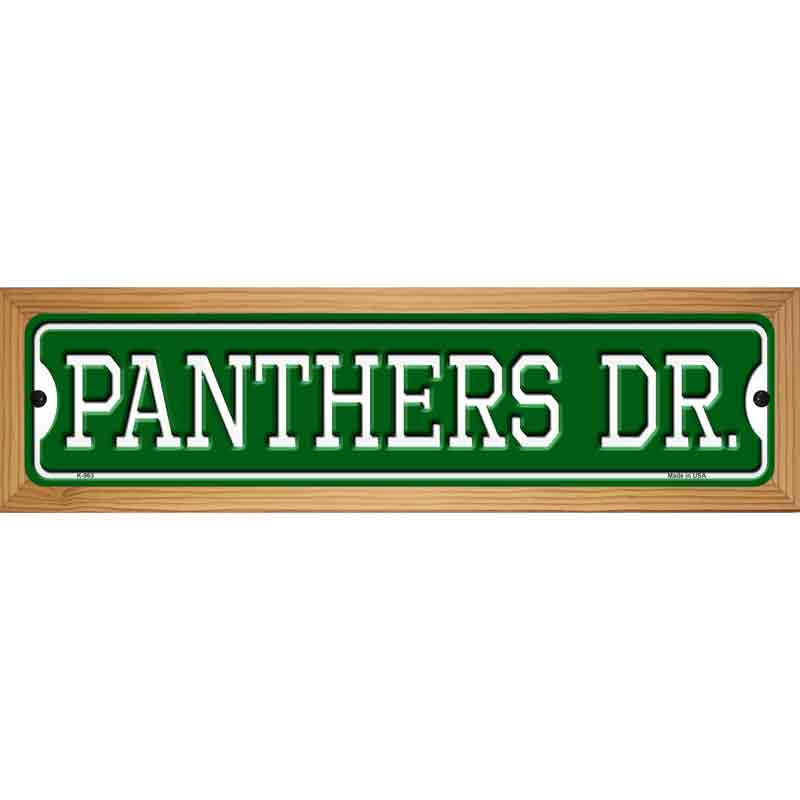 Panthers Dr Novelty Metal Street Sign 19" x 5.5" (WB-K)