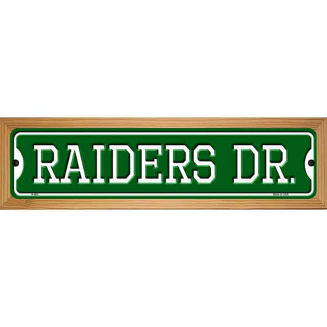 Raiders Dr Novelty Metal Street Sign 19" x 5.5" (WB-K)