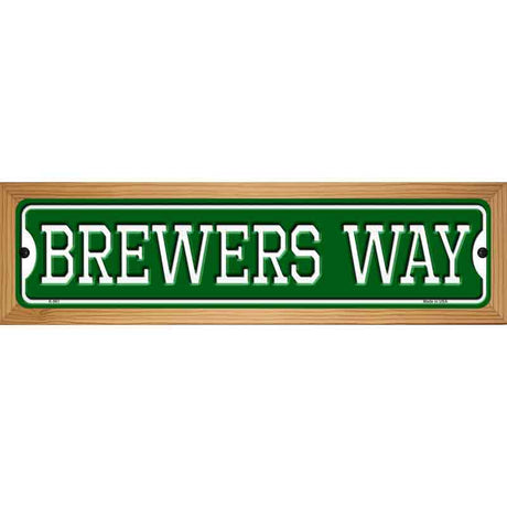 Brewers Way Novelty Metal Street Sign 19" x 5.5" (WB-K)