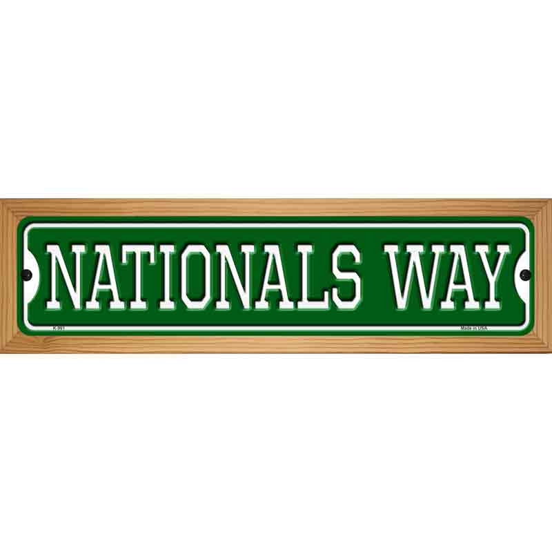 Nationals Way Novelty Metal Street Sign 19" x 5.5" (WB-K)