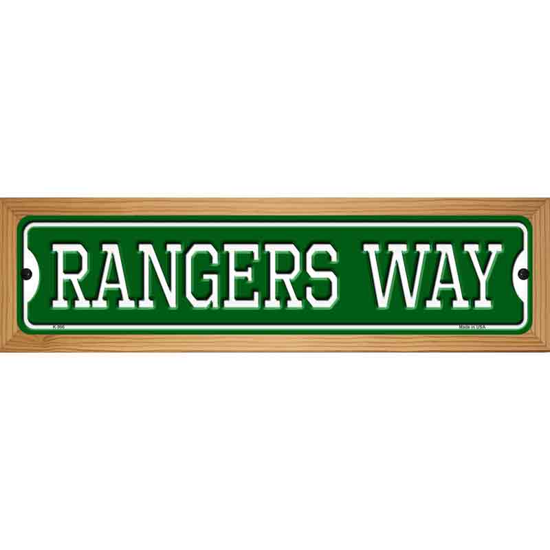 Rangers Way Novelty Metal Street Sign 19" x 5.5" (WB-K)