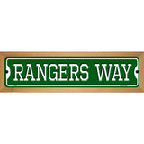 Rangers Way Novelty Metal Street Sign 19" x 5.5" (WB-K)