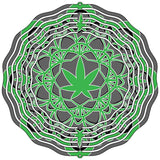 Weed Doily Pattern Novelty Metal Wind Spinner