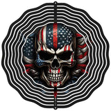 American Skull Novelty Metal Wind Spinner