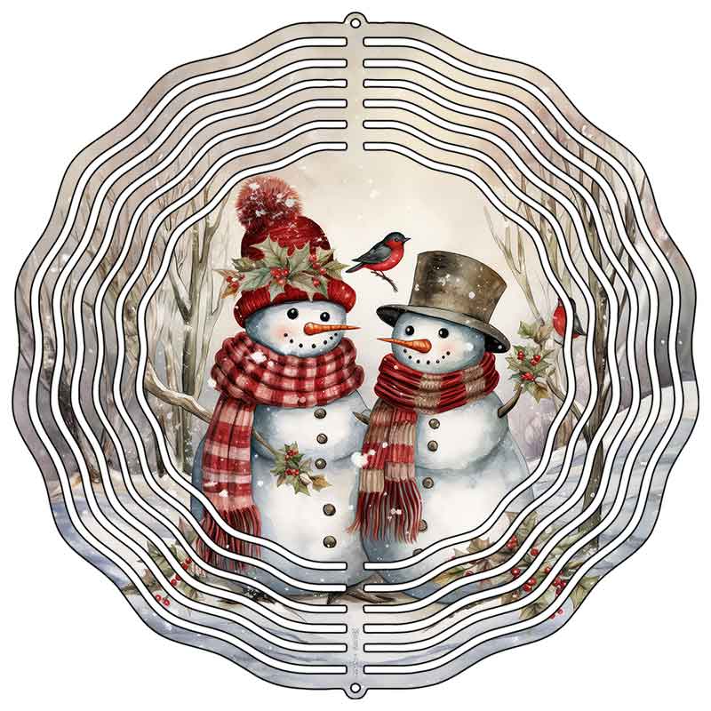 Snowmen in Winter Novelty Metal Wind Spinner WCS-226