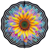 Vibrant Rainbow Sunflower Novelty Metal Wind Spinner WCS-235