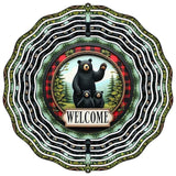 Welcome Black Bears Novelty Metal Wind Spinner WCS-272