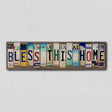 Bless This Home License Plate Tag Strip Novelty Wood Sign WS-006