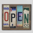 Open License Plate Tag Strip Novelty Wood Sign WS-008