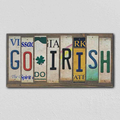 Go Irish License Plate Tag Strip Novelty Wood Sign WS-015