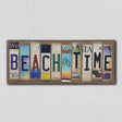 Beach Time License Plate Tag Strip Novelty Wood Sign WS-055