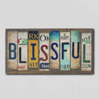 Blissful License Plate Tag Strip Novelty Wood Sign WS-060