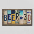 Beer 30 License Plate Tag Strip Novelty Wood Sign WS-063