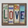 Love License Plate Tag Strip Novelty Wood Sign WS-068