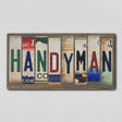 Handyman License Plate Tag Strip Novelty Wood Sign WS-074