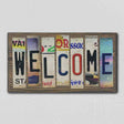 Welcome License Plate Tag Strip Novelty Wood Sign WS-084