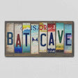 Bat Cave License Plate Tag Strips Novelty Wood Sign WS-089