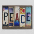 Peace License Plate Tag Strips Novelty Wood Sign WS-095