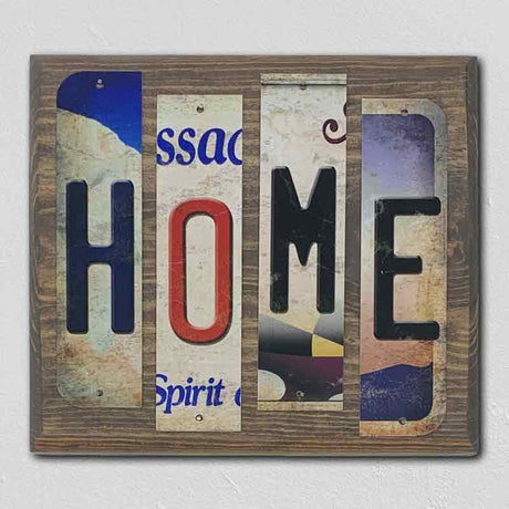 Home License Plate Tag Strips Novelty Wood Sign WS-108