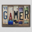 Gamer License Plate Tag Strips Novelty Wood Sign WS-116