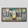 Gun Nut License Plate Tag Strips Novelty Wood Sign WS-117