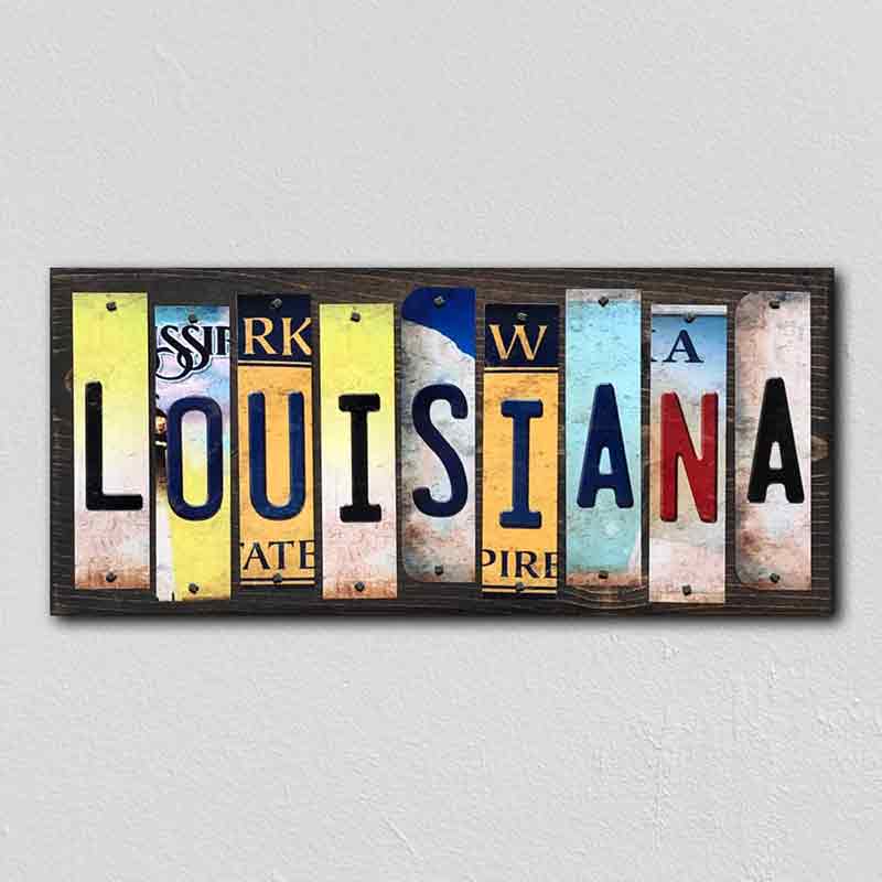 Louisiana License Plate Tag Strips Novelty Wood Signs WS-169