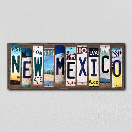 New Mexico License Plate Tag Strips Novelty Wood Signs WS-181