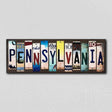 Pennsylvania License Plate Tag Strips Novelty Wood Signs WS-188