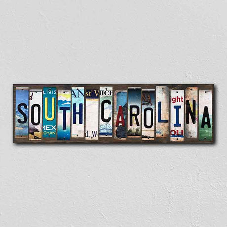 South Carolina License Plate Tag Strips Novelty Wood Signs WS-190