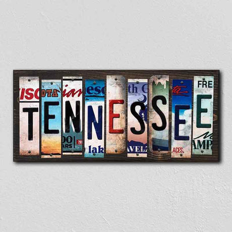 Tennessee License Plate Tag Strips Novelty Wood Signs WS-192