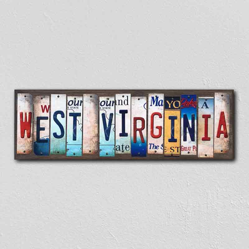 West Virginia License Plate Tag Strips Novelty Wood Signs WS-198